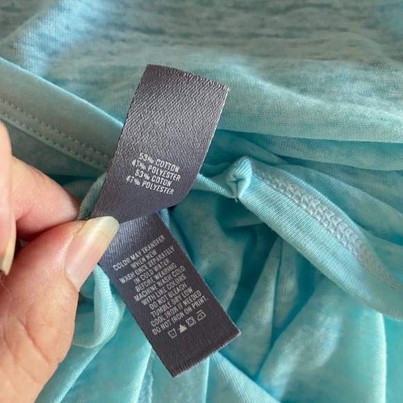 aerie “real soft tee” light t shirt in pretty turquoise - Picture 4 of 4